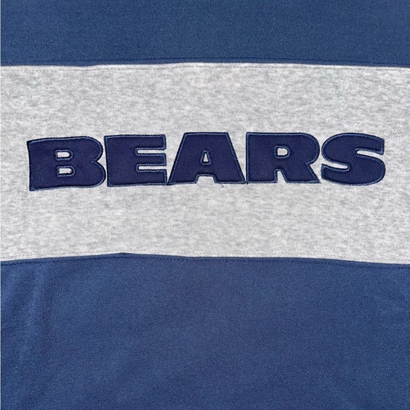NFL Navy Chicago Bears Long Sleeve Crewneck Sweatshirt Big Logo - Picture 5 of 6